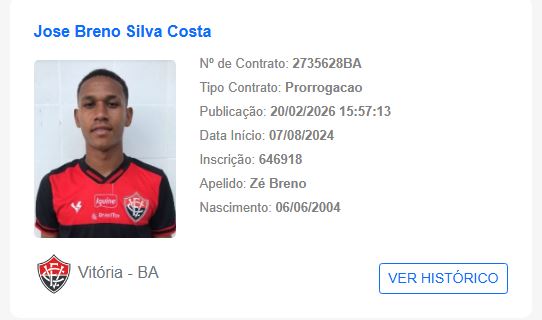 Print de tela do BID da CBF