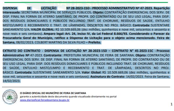 Diário Oficial de Feira 