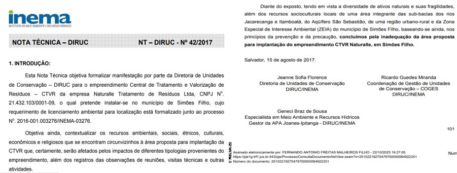 Nota Técnica Inema