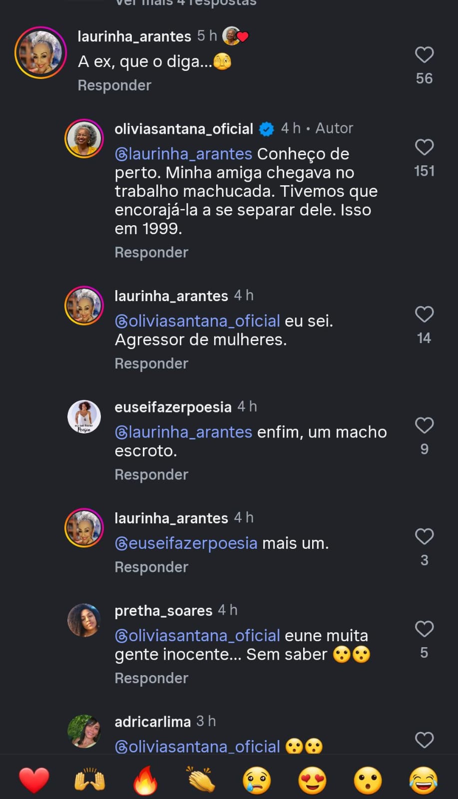 comentario laurinha arantes