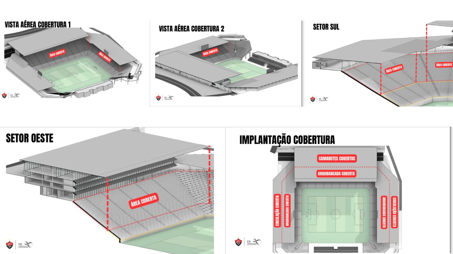 Projeto da Arena Barradão (Foto: Reprodução/ECV)