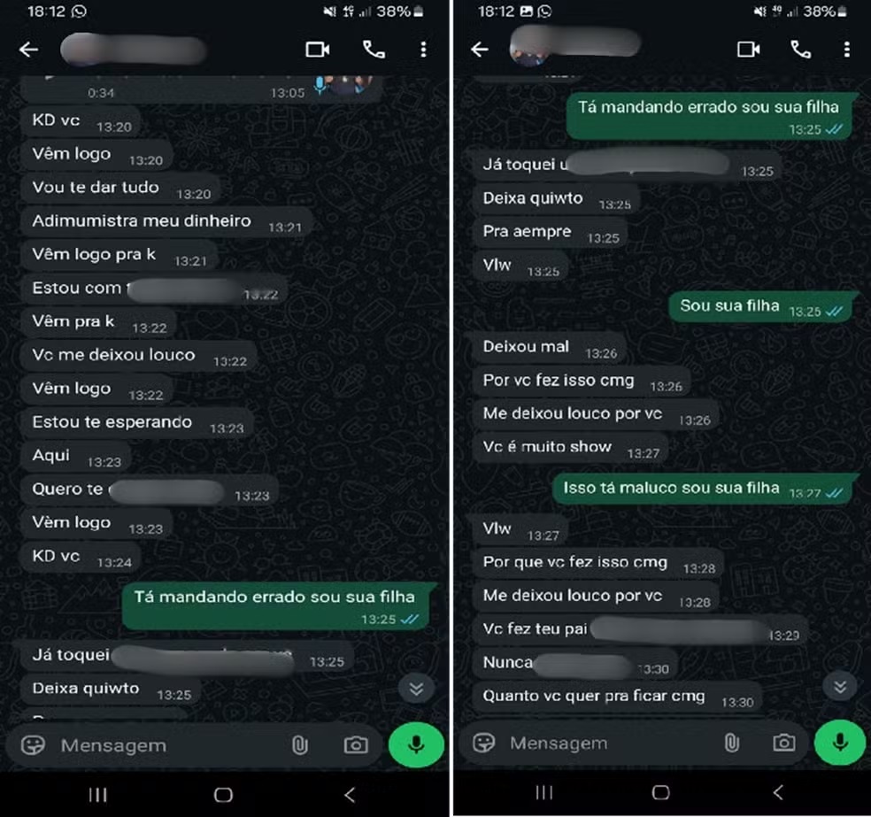 Mensagens do pai para a filha