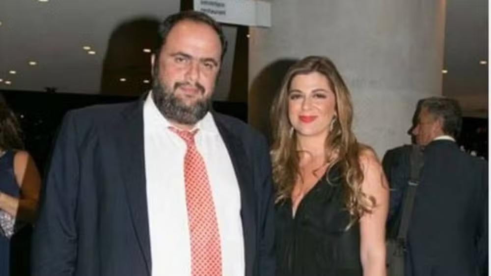 Leonardo Jardim e o magnata grego Evangelos Marinakis e Athanazia Marinakis