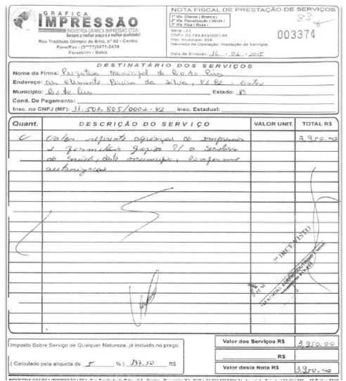 Nota Fiscal/Gráfica Impressão