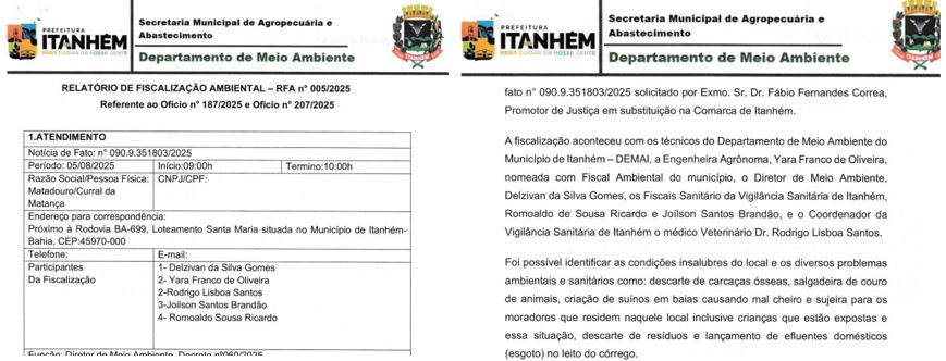 Relatório de Fiscalização
