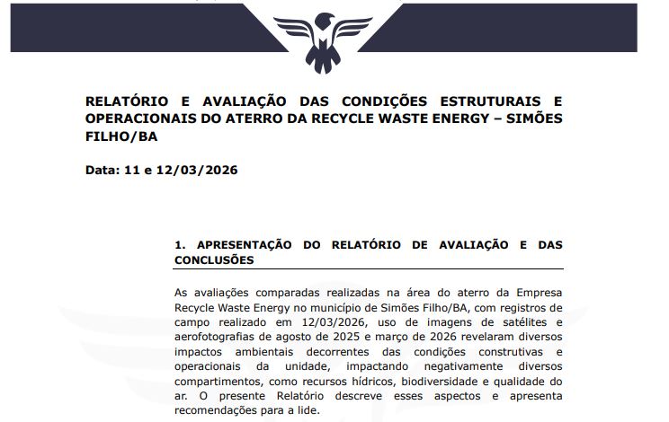 Relatório/Ação Ambiental