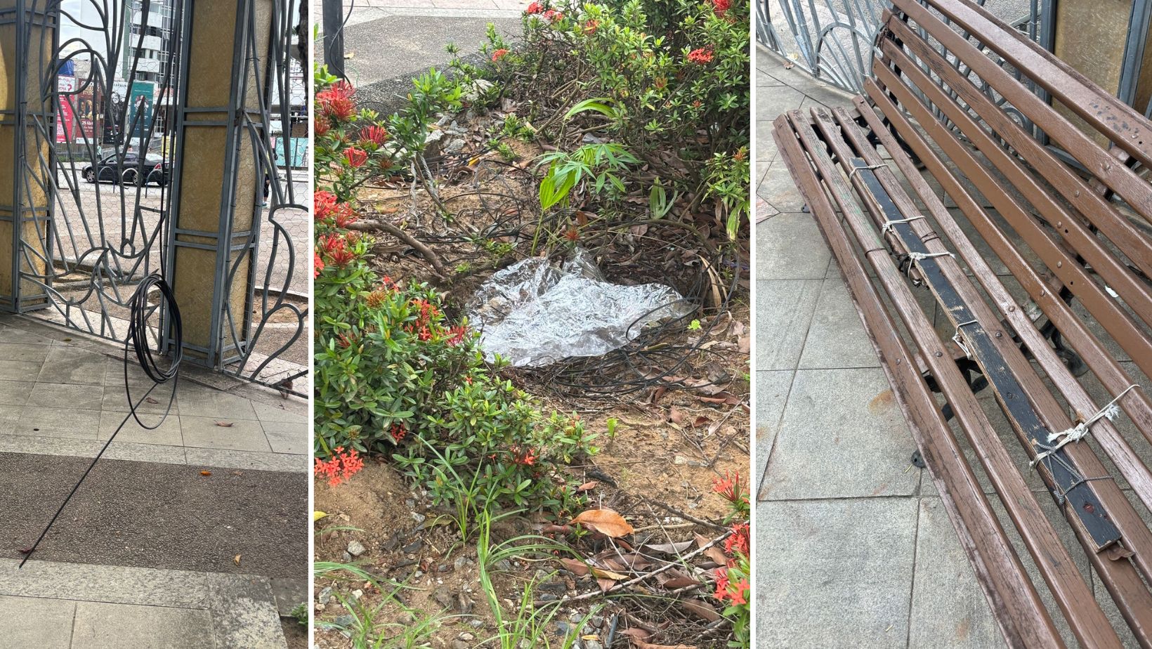 Cenário de abandono na Praça do Campo Grande