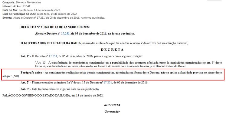Decreto nº 17.041/2022