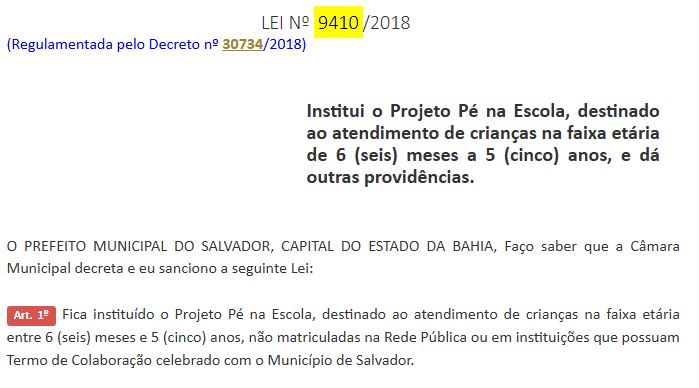 Lei nº 9410/2018