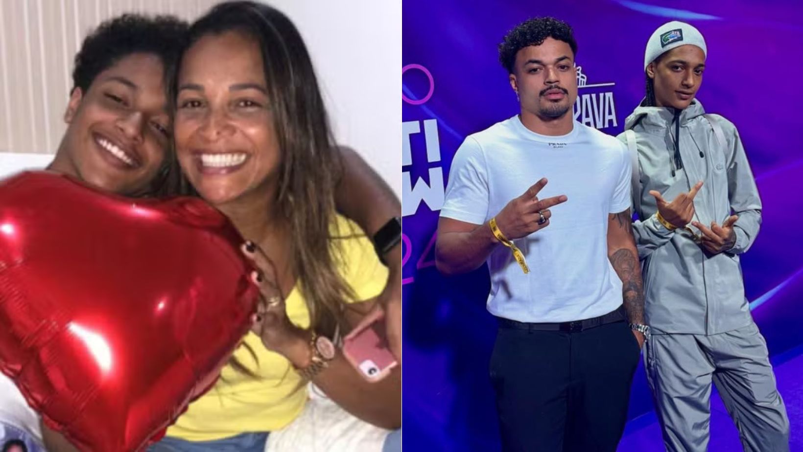 mãe e irmão de oruam