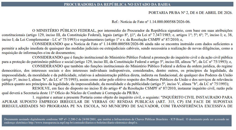 Portaria do MPF