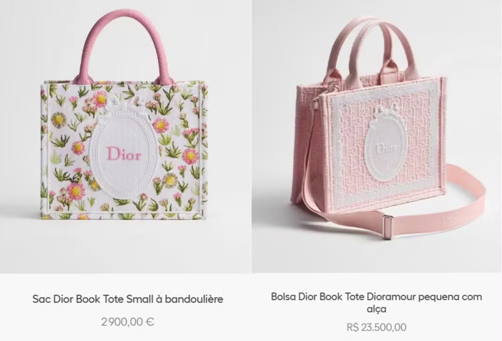Bolsa de Ana Castela é uma Book Tote Mini, da Christian Dior — Foto: Divulgação