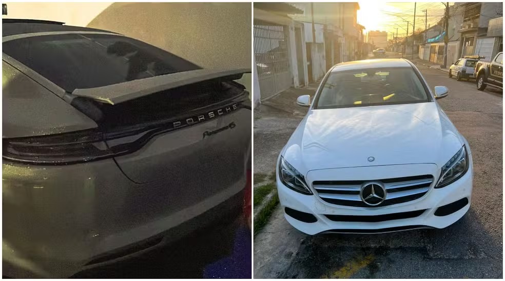 Carros apreendidos em operação da PF contra organização criminosa por lavagem de dinheiro e transações ilegais de mais de R$ 1,6 bilhão — Foto: Divulgação/PF