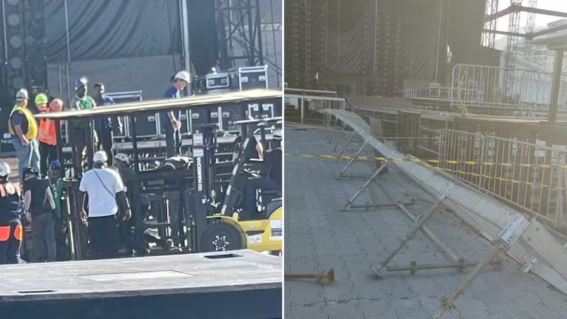acidente show de shakira