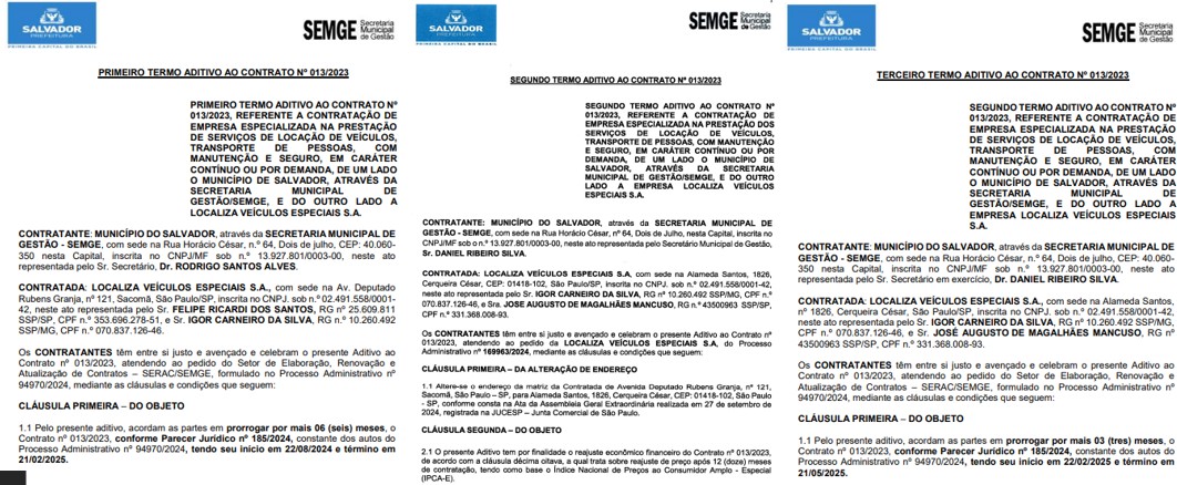 Termos Aditivos