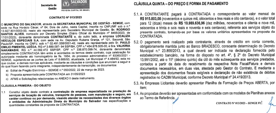 Contrato assinado