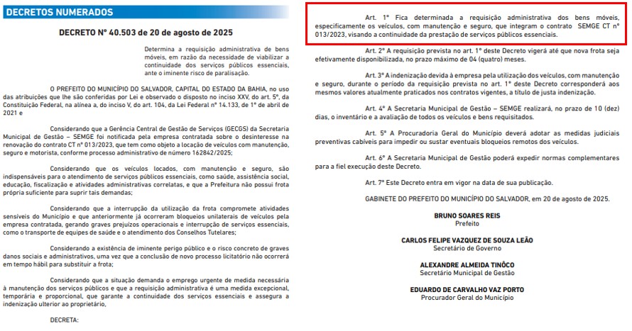 Decreto de requisição