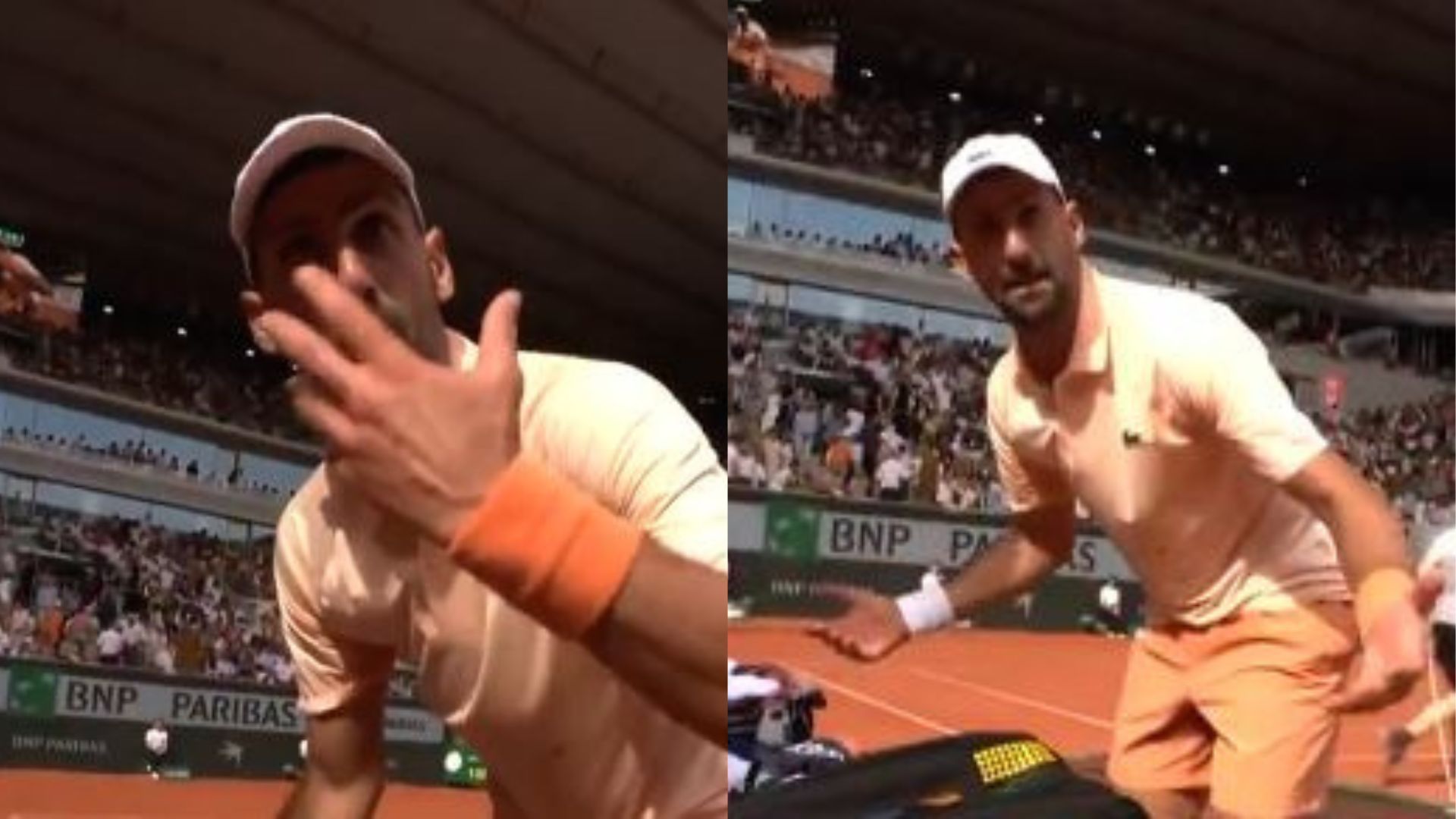Perdeu a cabeça? Djokovic se irrita e grita contra cinegrafista durante virada épica de João Fonseca em Roland Garros