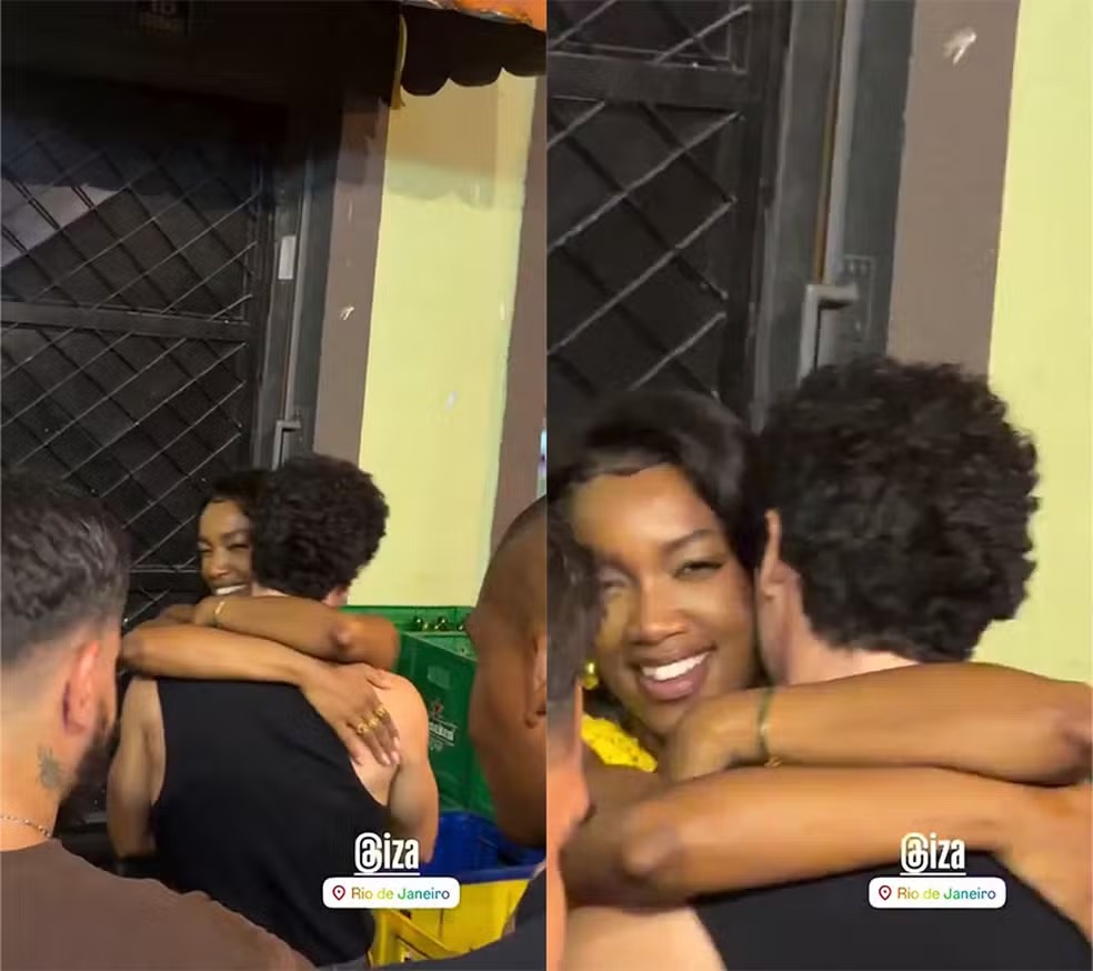 Iza e o namorado João Silva