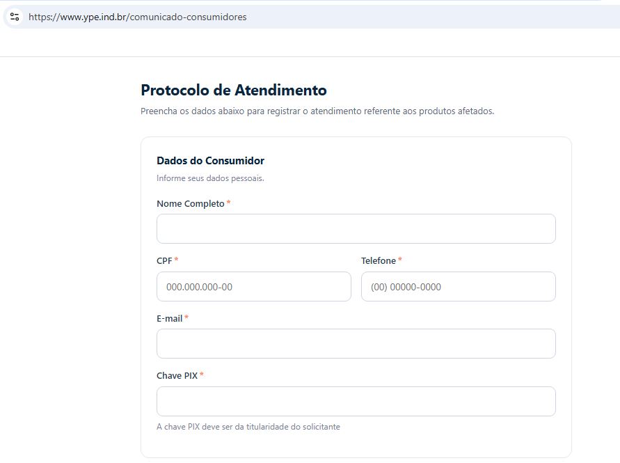Formulário para reembolso