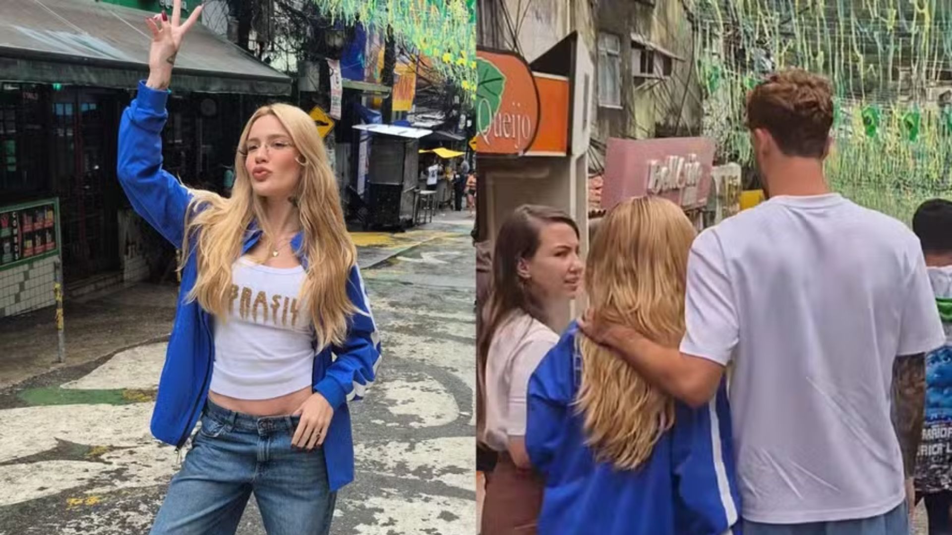 Reconciliação? Karoline Lima surge abraçada com Léo Pereira em gravação no Rio