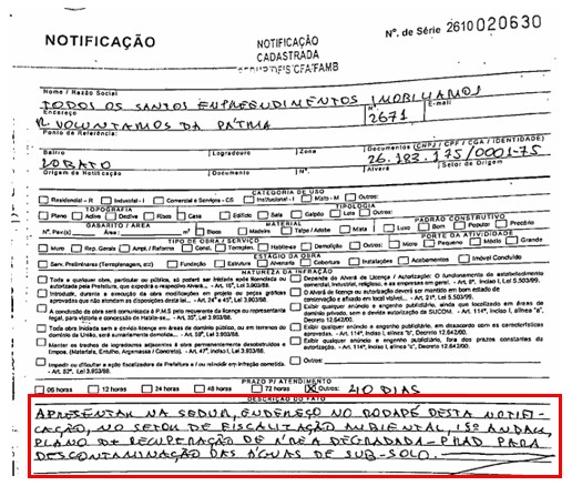 Notificação SEDUR