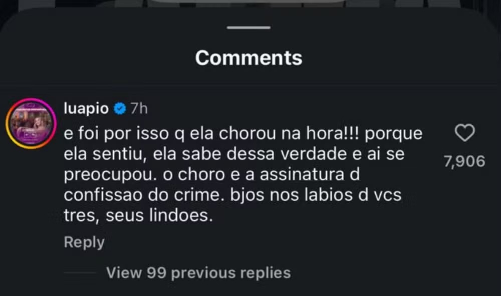 Luana Piovani volta a alfinetar Virginia Fonseca após polêmica sobre bet 'Ela sentiu' — Foto ReproduçãoInstagram