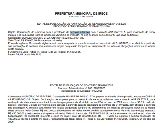 Diário Oficial do Município Irecê