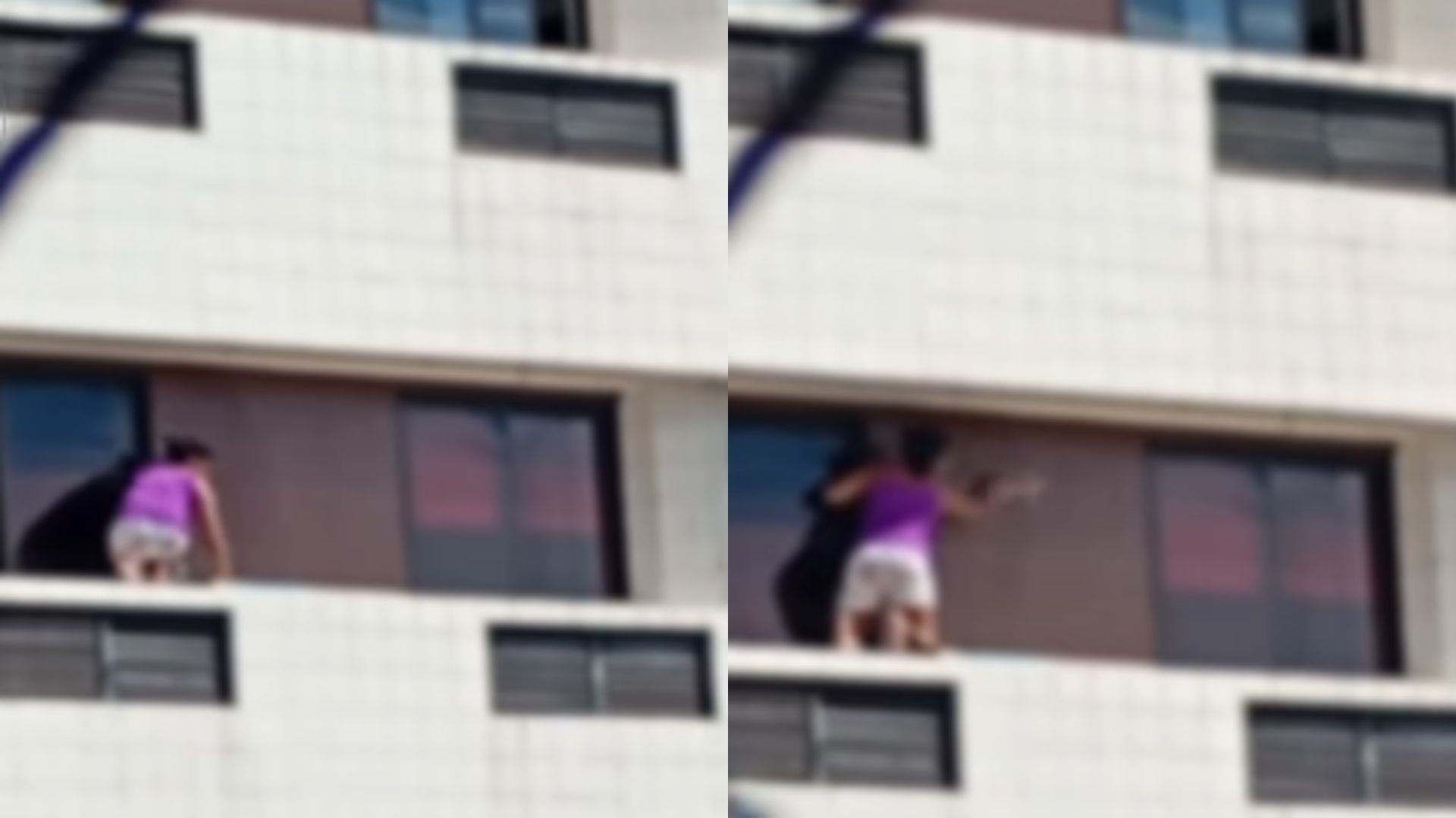 Mulher é filmada limpando janela no 10º andar de prédio sem proteção; assista