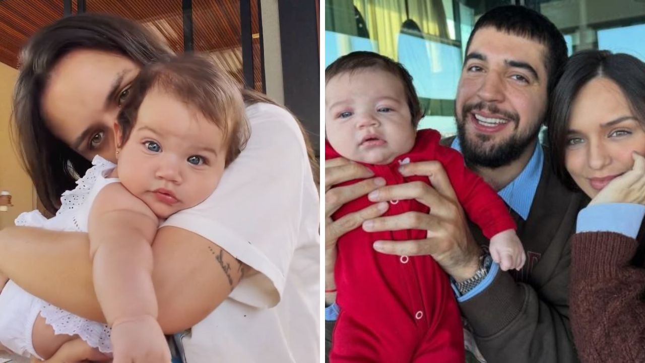 Fofura! Rafa Kalimann e Nattan registram primeira vez da filha no mar