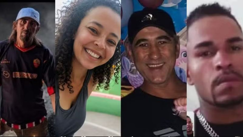 Sérgio Adriane dos Santos (primeiro), Thais Ramos Gonçalves (segunda), Alexandre José Ribeiro (terceiro) e Sidnei de Jesus Silva (quarto)