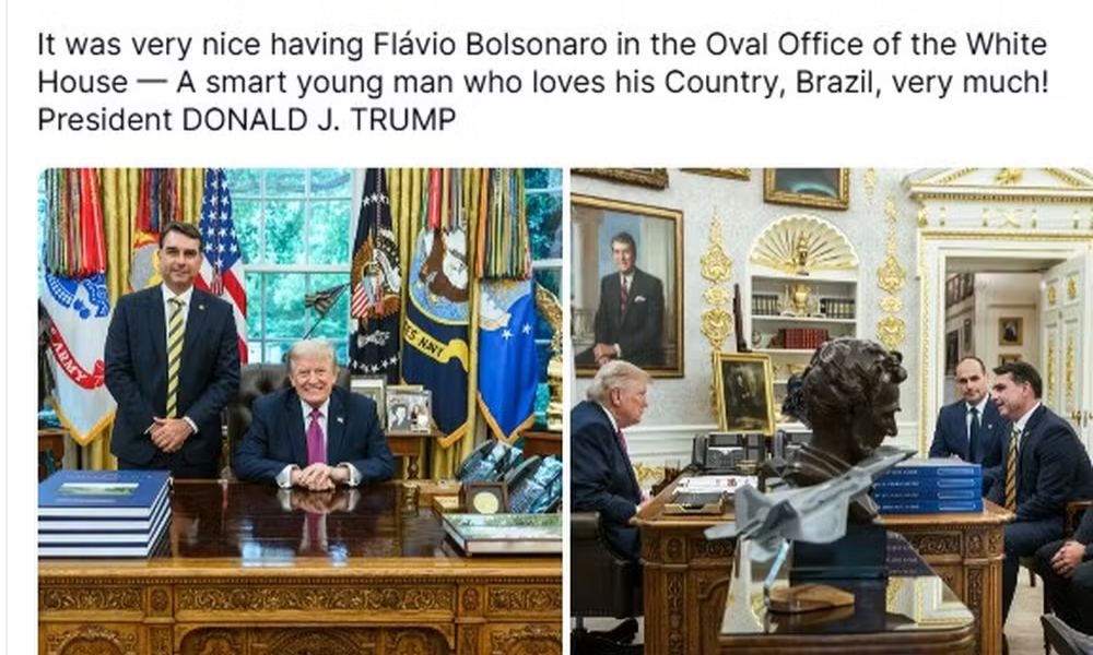 Trump e Flávio Bolsonaro