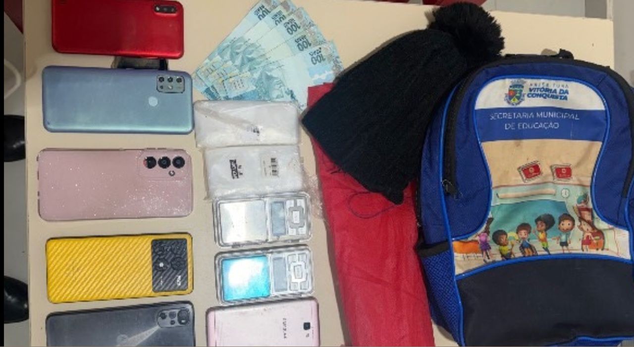 Materiais apreendidos pela PM
