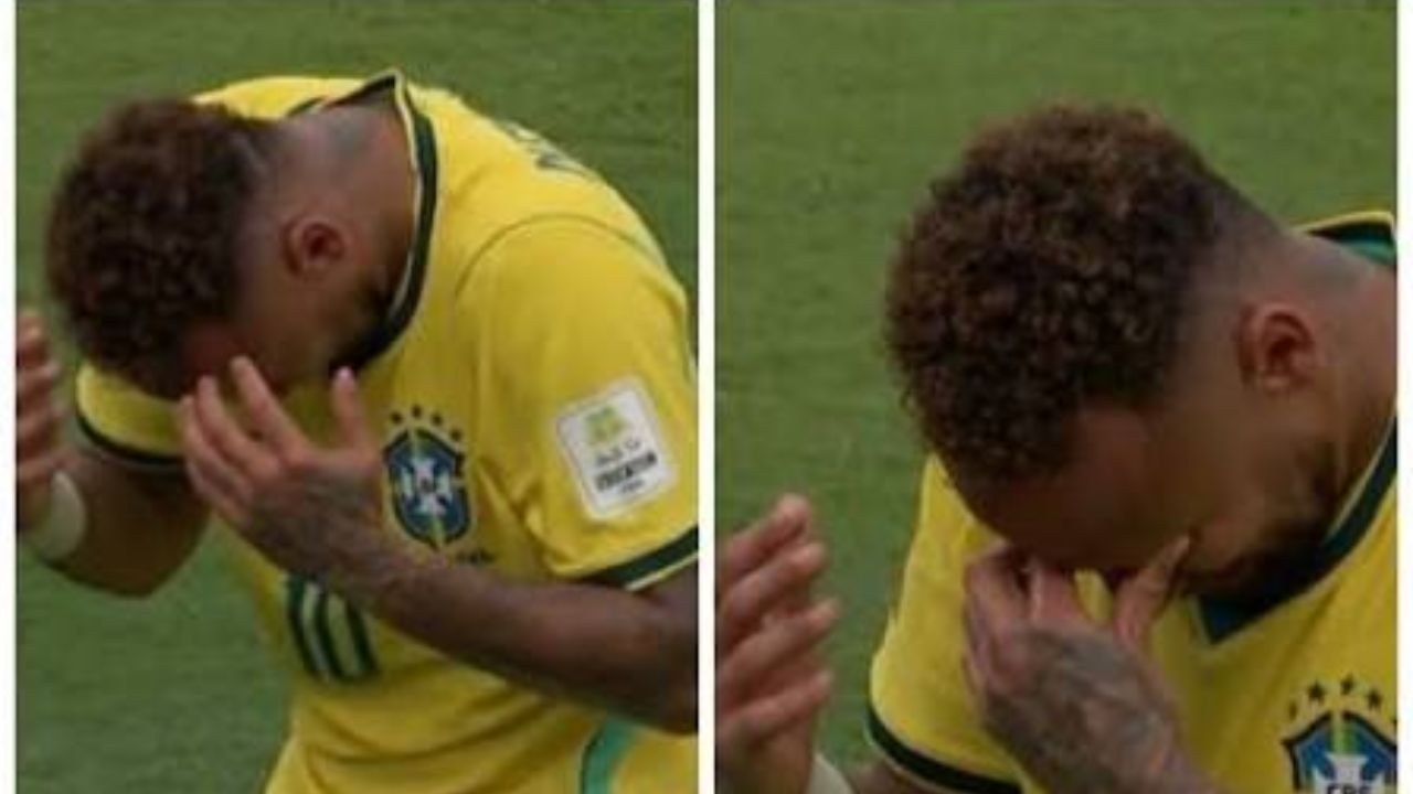 Neymar Jr. chora após eliminação do Brasil da Copa do Mundo