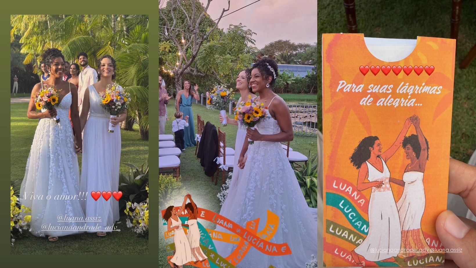 Casamento Luana Assiz e Luciana Andrade | Reprodução / Redes Sociais 