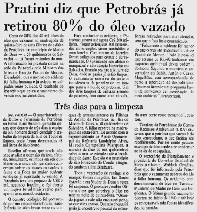 Manchete do Jornal do Brasil