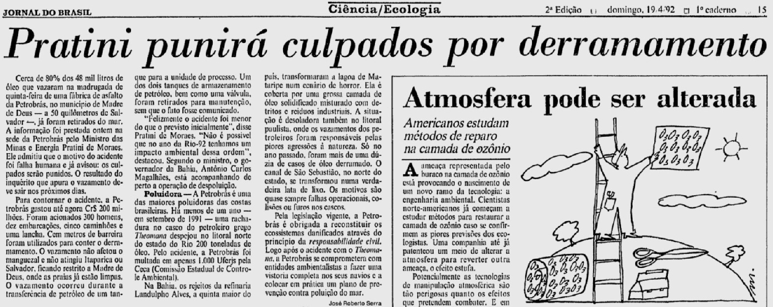 Manchete do Jornal do Brasil