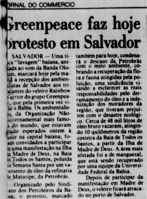 Manchete Jornal do Commercio 