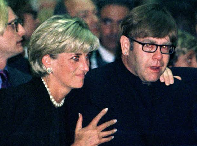 Foto: Elton John e Diana | Reprodução: redes sociais