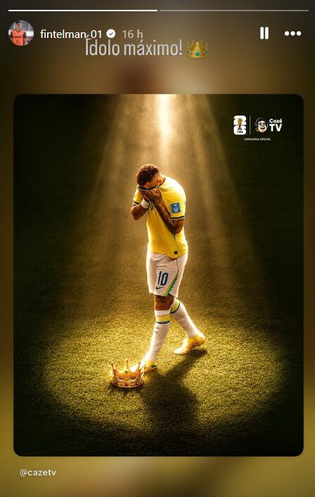 Print de publicação no story do Instagram do jogador do Vitória, Alexandre Fintelman