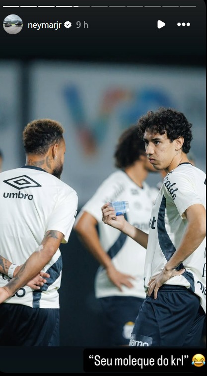 Neymar em seu story do Instagram