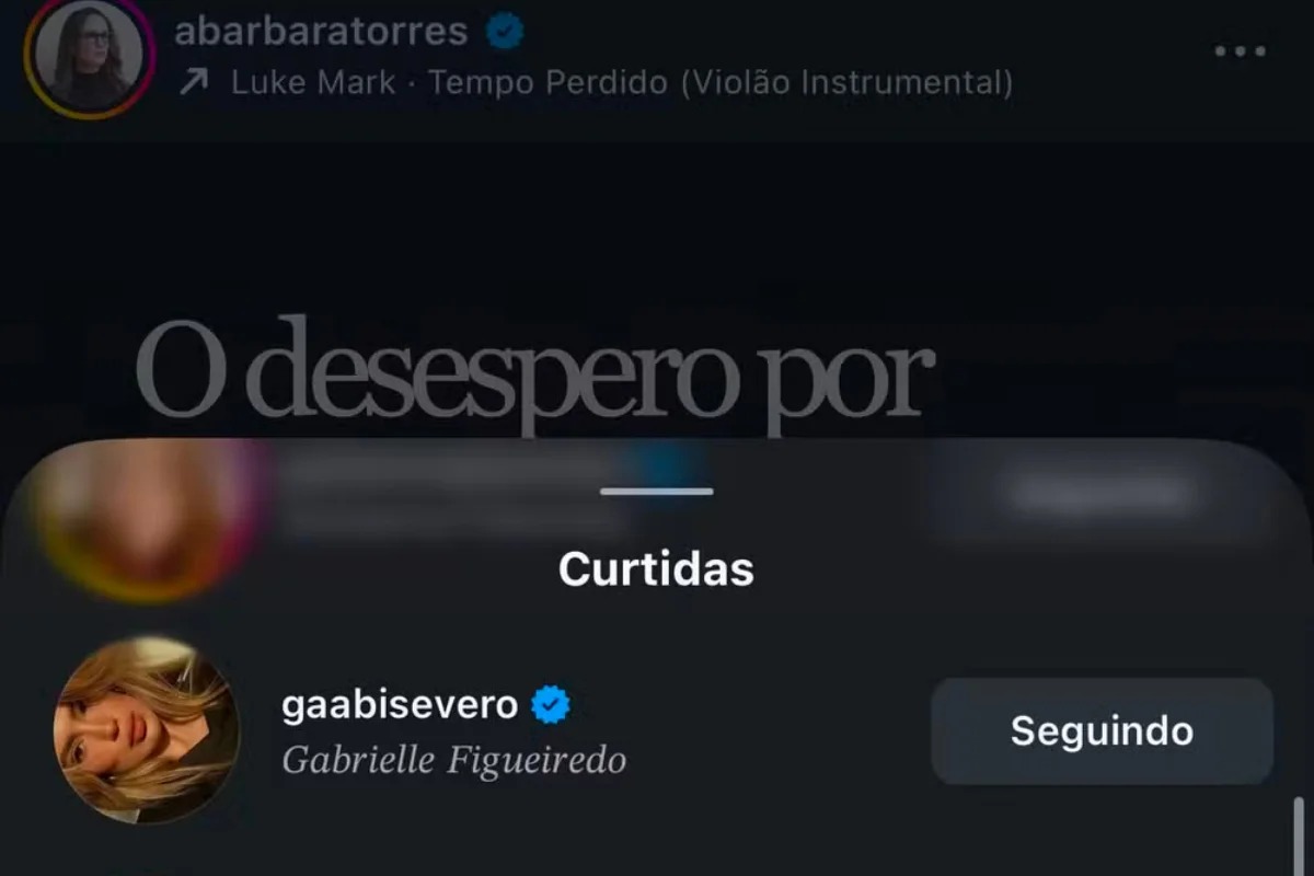 Curtida de Gabrielle Figueiredo | Reprodução / Print 