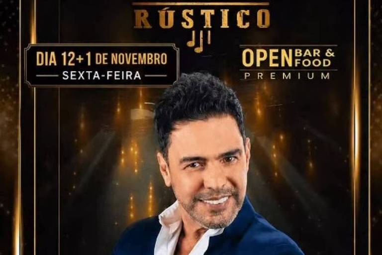 Banner do show de Zezé di Camargo 