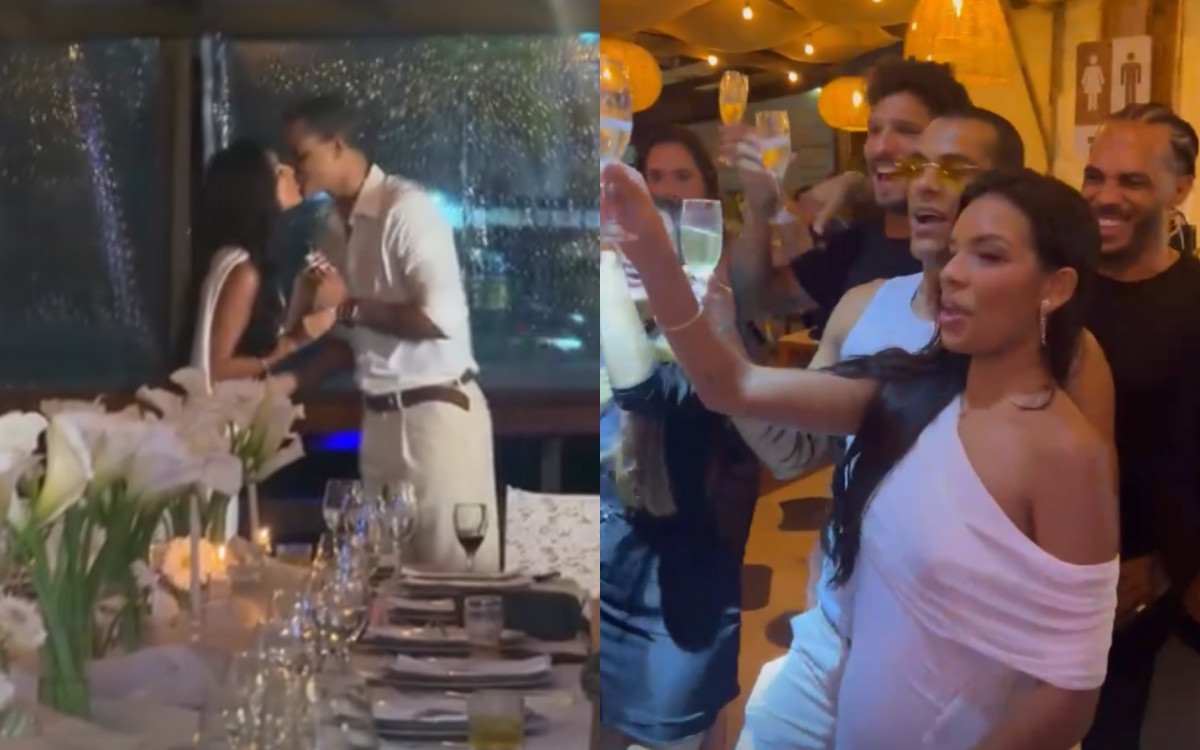 Da novela para a vida real! Casal da Globo troca alianças em noivado com presença de famosos e oficializa união - QTU Questões do Universo