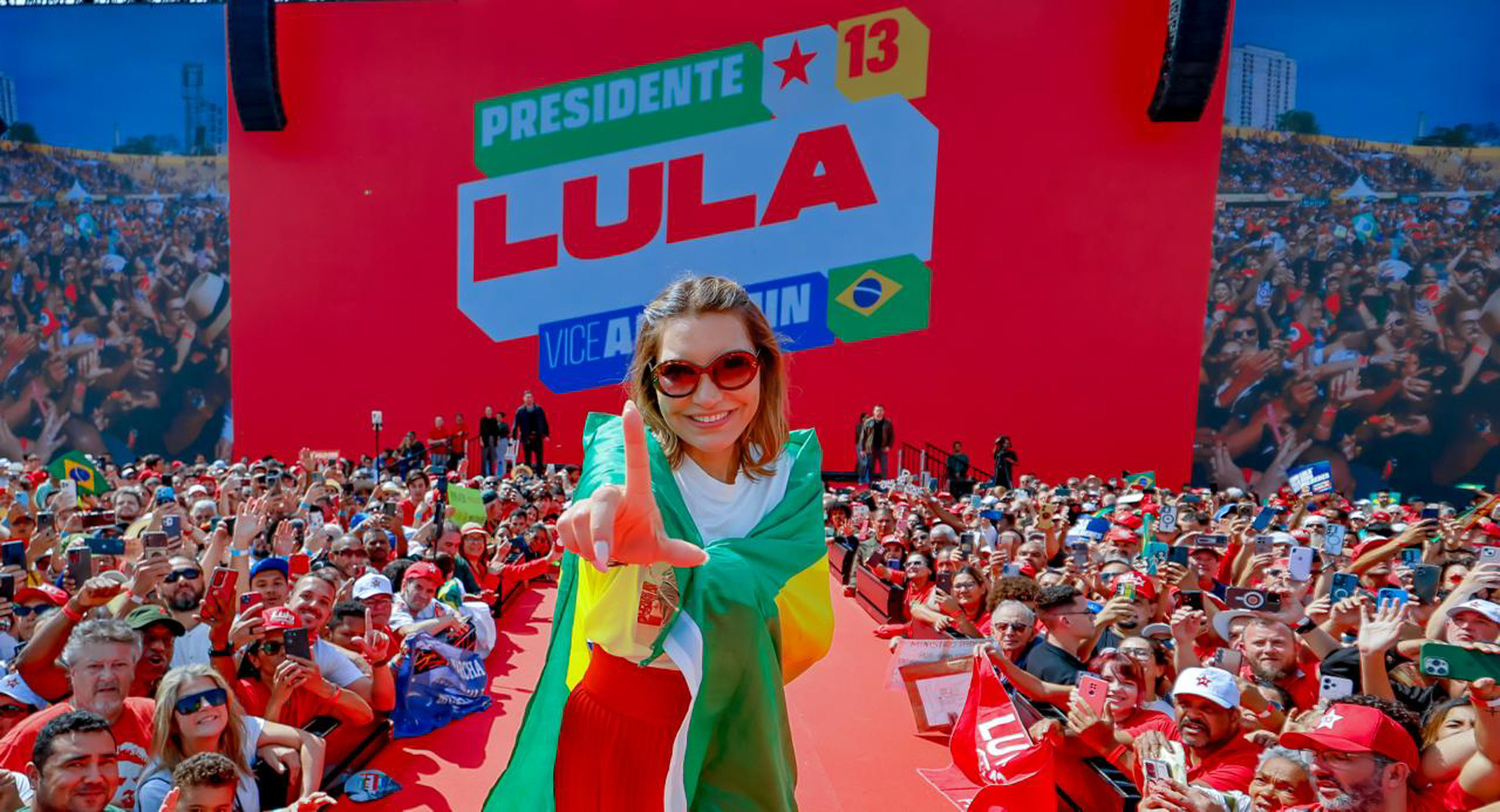 Lula abre campanha em estádio de futebol no ABC Paulista. (Divulgação / Ricardo Stuckert)