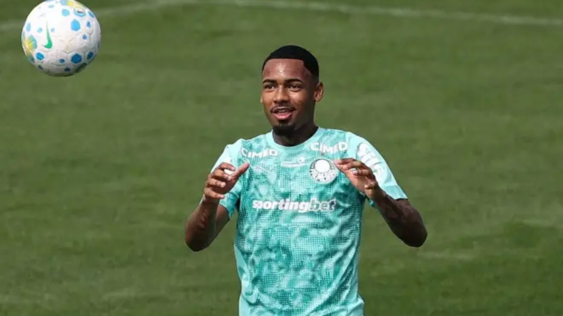 Allan com as cores do Palmeiras - Foto: Cesar Greco / Palmeiras