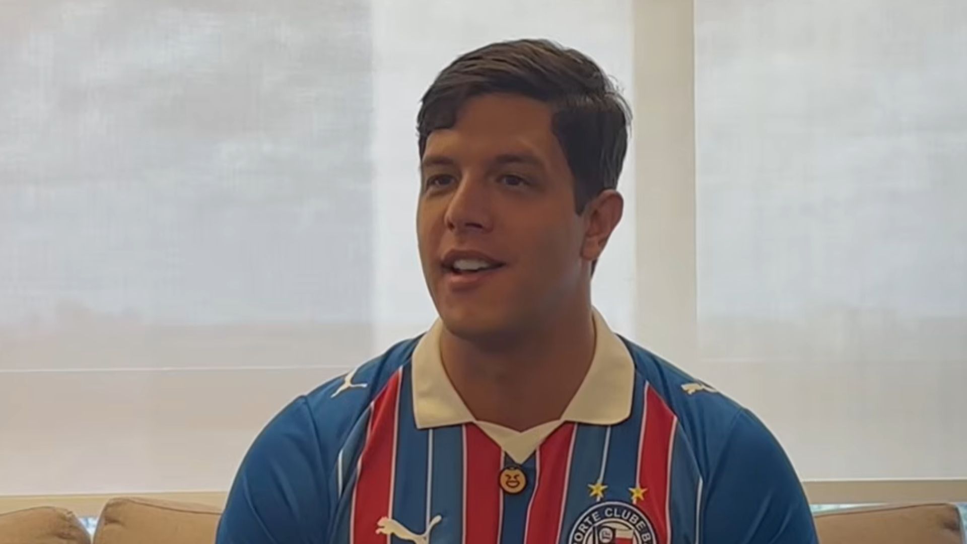 Pedro Camilo conta como a paixão pelo Bahia começou ainda na infância Foto: Reprodução/BNewsTV