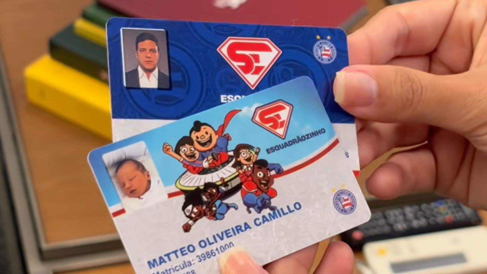 Matteo se tornou sócio do Bahia apenas nove dias após o nascimento Foto: Reprodução/BNewsTV