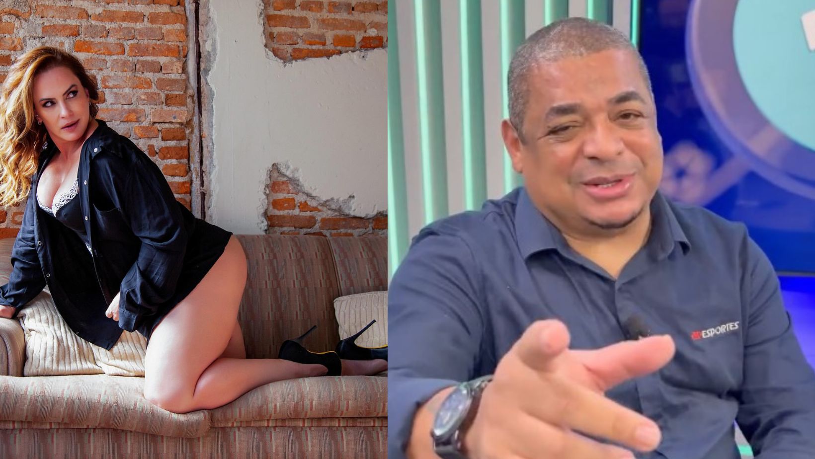 Núbia Oliiver e Vampeta