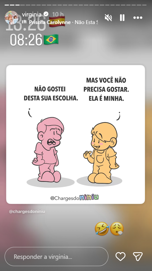 Virginia Fonseca compartilhou uma tirinha sobre críticas às próprias escolhas e publicação foi interpretada como indireta aos haters — Foto: Reprodução/Instagram